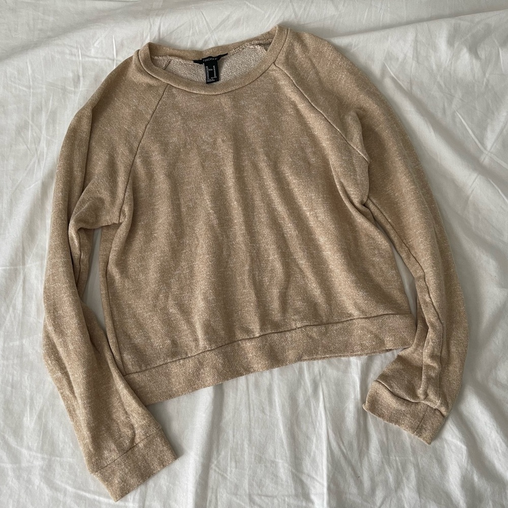 Forever 21 Taupe Crewneck Sweater size medium